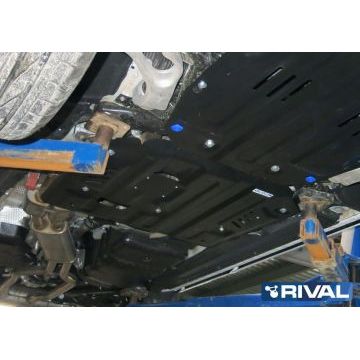 Защита КПП + РК Rival сталь 2 мм дляVolkswagen Touareg, V - 3.0d; 3.6 2010-2018