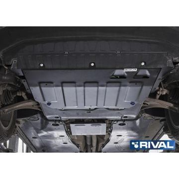 Защита картера + КПП Rival сталь 2 мм для Volkswagen Tiguan, V - 1.4 (125л.с.; 150л.с.); 2.0d (150л.с.); 2.0 (180л.с.); выводим, заменен на 5120.2 2017-