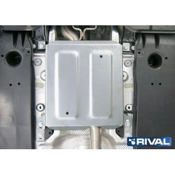 Защита заслонки системы выпуска ОГ алюминий 4 мм RIVAL для Skoda Kodiaq, V - 2.0d (150л.с.) 2017-