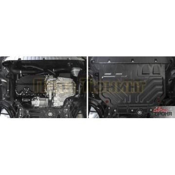 Защита картера + КПП АвтоБРОНЯ сталь 2 мм Volkswagen Tiguan, V - 1.4 (125л.с.; 150л.с.); 2.0d (150л.с.); 2.0 (180л.с.) 2017-