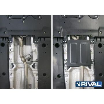 Защита заслонки системы выпуска ОГ Rival для 2,0D сталь 2 мм для Skoda Kodiaq 2017-