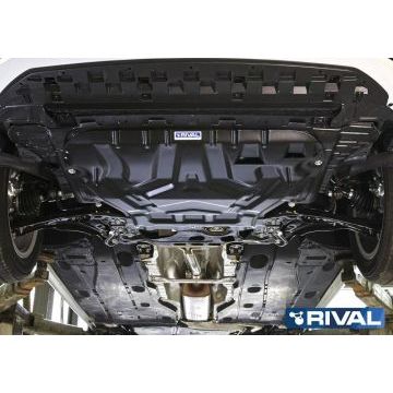 Защита картера + КПП сталь Rival для Skoda Octavia, V - 1.4; 1.8; 1.6; кроме Webasto 2013-2017/Skoda Octavia, V - 1.4; 1.8; 1.6 2017-