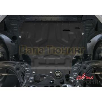 Защита картера + КПП сталь АвтоБроня для Skoda Octavia, V - 1.4; 1.8; 1.6; кроме Webasto 2013-2017/Skoda Octavia, V - 1.4; 1.8; 1.6 2017-