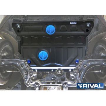 Защита картера + КПП сталь Rival для Skoda Octavia, V - 1.4; 1.8; 1.6; 2.0; с Webasto; Увеличенная 2013-2017/Skoda Octavia, V - 1.4; 1.8; Привод - все; Увеличенная 2017-