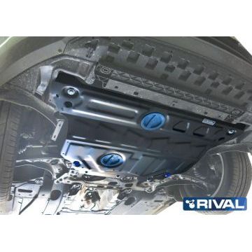Защита картера + КПП сталь Rival для Skoda Octavia, V - 1.4; 1.8; 1.6; 2.0; с Webasto; Увеличенная 2013-2017/Skoda Octavia, V - 1.4; 1.8; Привод - все; Увеличенная 2017-