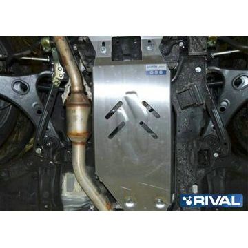 Защита КПП Rival алюминий 4 мм для Subaru Forester, V - 2.0 (150 л.с.); 2.5 (181л.с.); устанавливается совместно с 333.5423.1 2013-2018