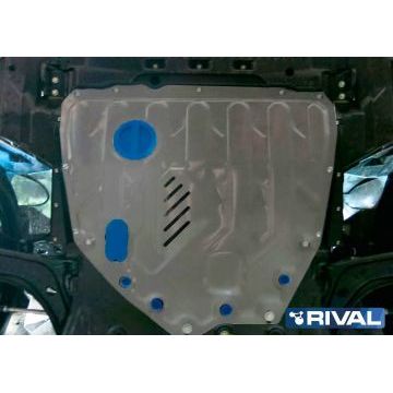 Защита картера + КПП алюминий 4 мм RIVAL для Suzuki SX4, V - 1.6 2013-2016/Suzuki SX4, V - 1.6 2016-/Suzuki Vitara, V - 1.6 2015-