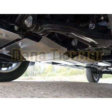Защита картера (алюминий) 4мм ТСС для Toyota Fortuner 2017-/Toyota Hilux 2010-2015/ Toyota Hilux 2015- / Toyota Hilux Exclusive 2018-