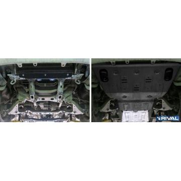 Защита радиатора и картера Rival для 2,5D и 3,0D сталь 3 мм для Toyota Hilux 2005-2015