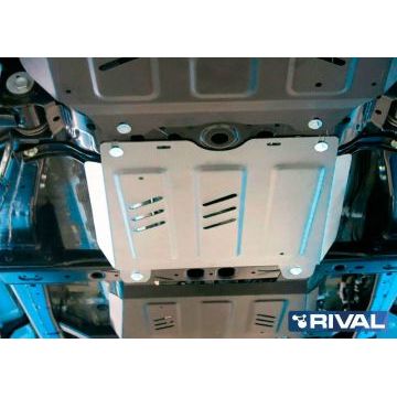 Защита КПП Rival алюминий 4 мм для Toyota Fortuner, V - 2.8d; 2.7; полный привод 2017-