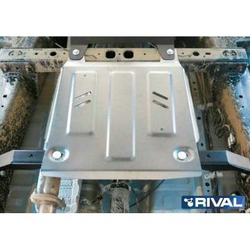 Защита РК алюминий 4 мм Rival для Toyota Hilux, V - 2.4d; 2.8d; полный привод 2015-2020/Toyota Hilux, V - 2.8d; полный привод 2020-