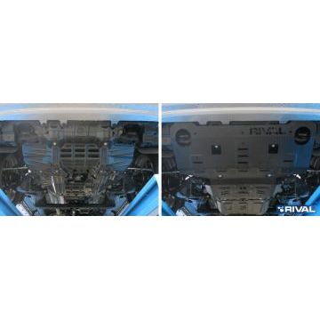 Защита радиатора + картера Rival сталь 2 мм для Toyota Fortuner, V - 2.8d; 2.7; полный привод 2017-