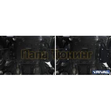 Защита картера Rival для 2,4D и 2,8D cталь 3 мм на 4х4 для Toyota Hilux 2015-
