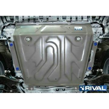 Защита картера и КПП Rival увеличенная для всех кроме 2,5 алюминий 4 мм для Toyota RAV4 2010-2019