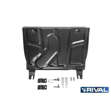 Защита картера и КПП Rival для всех кроме 2,5 сталь 2 мм для Toyota RAV4 2010-2019