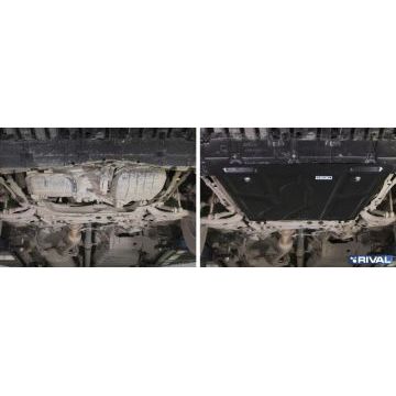 Защита картера и КПП Rival для всех кроме 2,5 сталь 2 мм для Toyota RAV4 2010-2019