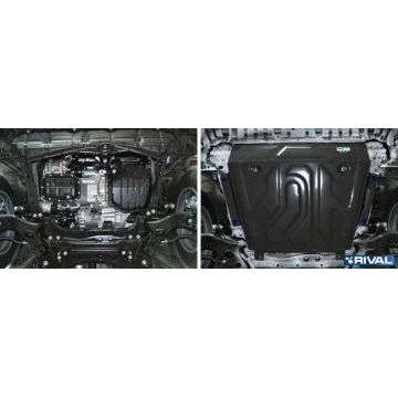 Защита картера и КПП Rival увеличенная для всех кроме 2,5 сталь 2 мм для Toyota RAV4 2010-2019