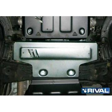 Защита КПП алюминий 4 мм RIVAL для Volkswagen Amarok, V - 2.0d; 3.0d 2016-