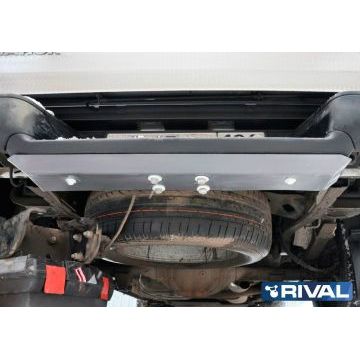 Защита заднего бампера алюминий 4 мм Rival для Volkswagen Amarok, V - 2.0d 2010-2016/Volkswagen Amarok, V - 2.0d 2016-