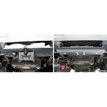 Защита заднего бампера алюминий 4 мм Rival для Volkswagen Amarok, V - 2.0d 2010-2016/Volkswagen Amarok, V - 2.0d 2016-