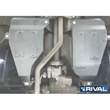 Защита топливного бака Rival для 2,0 и 2,0D алюминий 4 мм для Volkswagen Tiguan 2011-2016