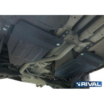 Защита топливного бака Rival для 2,0 и 2,0D сталь 2 мм на 4х4 для Volkswagen Tiguan 2011-2016