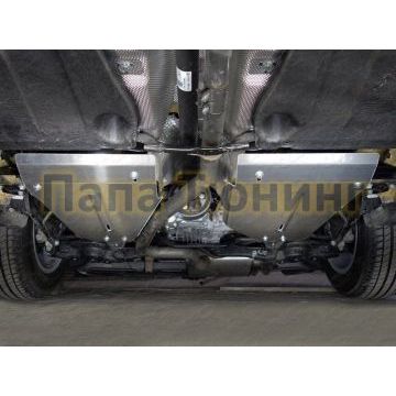 Защита бака (алюминий) 4мм (комплект 2шт) ТСС для Skoda Kodiaq 2017-/Volkswagen Tiguan 2017-