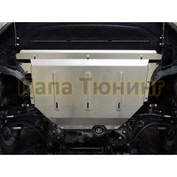 Защита картера (алюминий) 4мм ТСС для Audi Q3 2019- (1.4 2WD)/Skoda Karoq 2020-/Skoda Kodiaq 2017-/Volkswagen Tiguan 2017-