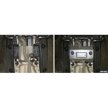 Защита заслонки системы выпуска отработавших газов алюминий 4 мм RIVAL для Volkswagen Tiguan, V - 2.0d (150л.с.); штатный крепеж 2017-2020