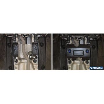 Защита заслонки системы выпуска ОГ Rival для 2,0D сталь 2 мм для Volkswagen Tiguan 2016-