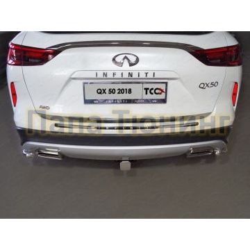 Накладка на заднюю дверь лист зеркальный для Infiniti QX50 2018- Накладка на заднюю дверь лист зеркальный для Infiniti QX50 2018-
