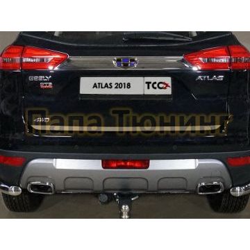 Накладка на заднюю дверь зеркальный лист для Geely Atlas 2018- Накладка на заднюю дверь зеркальный лист для Geely Atlas 2018-