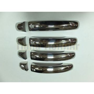 Накладки на 4 дверные ручки с отверстием под сенсор Omsa_Line для Audi Q7 2009-2015