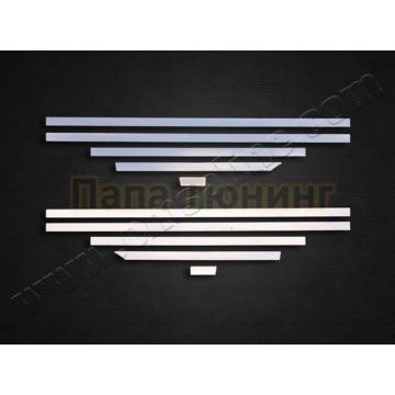 Молдинги на стекла дверей 10 частей Omsa_Line для Peugeot Boxer/Citroen Jumper/Fiat Ducato 2006-2014