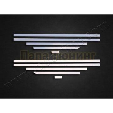 Молдинги на стекла дверей 10 частей Omsa_Line для Peugeot Boxer/Citroen Jumper/Fiat Ducato 2006-2014
