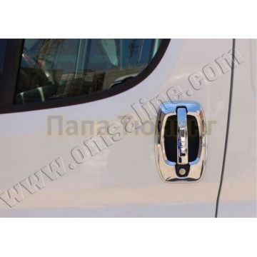 Накладки на 4 дверные ручки 8 штук Omsa_Line для Peugeot Boxer/Citroen Jumper/Fiat Ducato 2006-2014