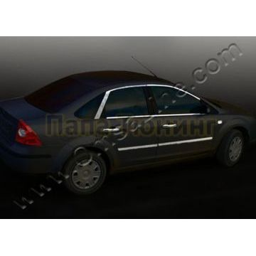 Верхние молдинги стекол 6 частей Omsa_Line для Ford Focus 2 2005-2007