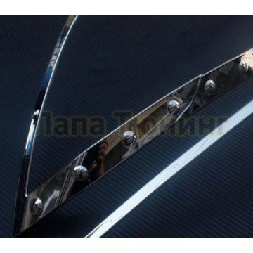 Накладки на передние фары хром OEM Tuning для Haval H2 2014-