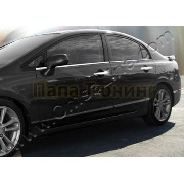 Нижние молдинги стекол 6 частей Omsa_Line для Honda Civic 2006-2012