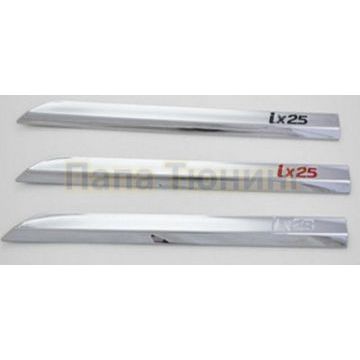 Молдинги на двери с серебристым логотипом IX25 4 части OEM Tuning для Hyundai Creta 2016-2021