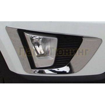 Окантовка на передние противотуманные фары хром OEM Tuning для Hyundai Creta 2016-2021