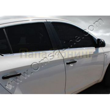 Нижние молдинги стекол 6 частей Omsa_Line для Hyundai i20 2008-2014 Нижние молдинги стекол 6 частей Omsa_Line для Hyundai i20 2008-2014