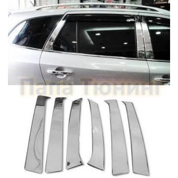 Молдинги дверных стоек 6 частей Omsa_Line для Hyundai Santa Fe 2010-2012 Молдинги дверных стоек 6 частей Omsa_Line для Hyundai Santa Fe 2010-2012
