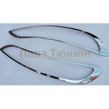 Накладки на передние фары OEM Tuning для Jeep Cherokee 2014-2018