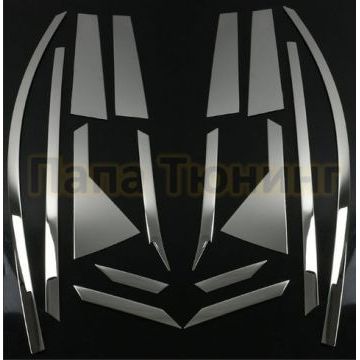 Молдинги на стёкла + накладки на стойки дверей OEM Tuning для Hyundai Tucson 2015-2018