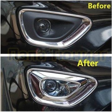 Накладки на передние противотуманные фары OEM Tuning для Jeep Grand Cherokee 2010-