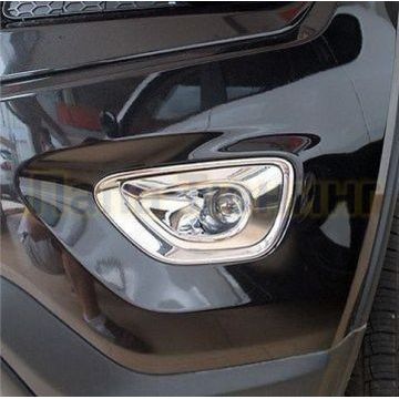 Накладки на передние противотуманные фары OEM Tuning для Jeep Grand Cherokee 2010-