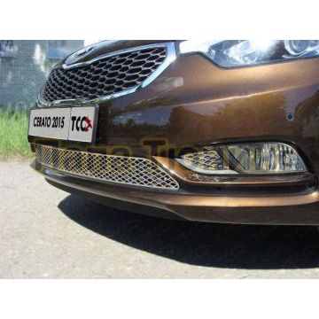 Накладки на ПТФ лист ТСС для Kia Cerato 2013-2016 Накладки на ПТФ лист ТСС для Kia Cerato 2013-2016