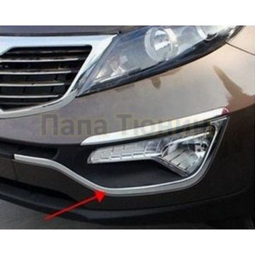 Накладки на передние противотуманные фары OEM Tuning для Kia Sportage 2010-2015