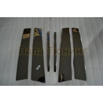 Молдинги дверных стоек 6 частей Omsa_Line для Kia Sportage 2010-2015